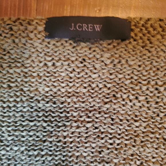 J Crew Olive Fatigue 3/4 Sleeves Green Bell Sweater  Medium Cotton Blend Knit - Picture 3 of 10